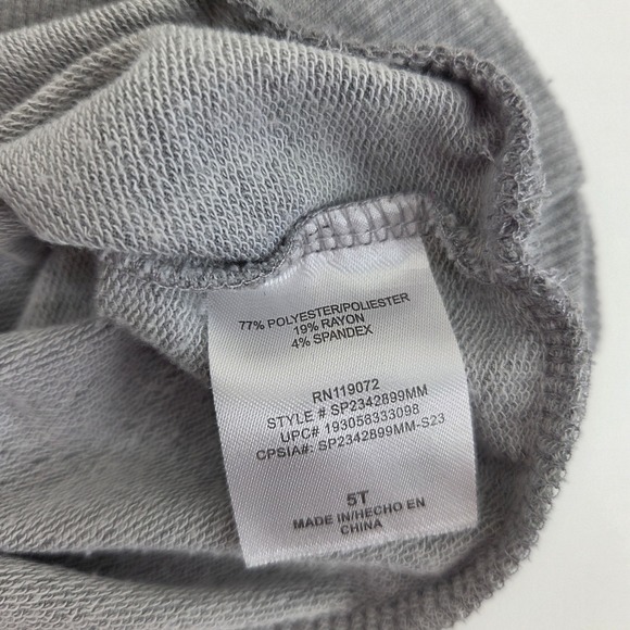 Disney Minnie Mouse Sweatshirt Joggers Kids 5T Grey Lucky Clover St Patricks Day - Picture 2 of 9